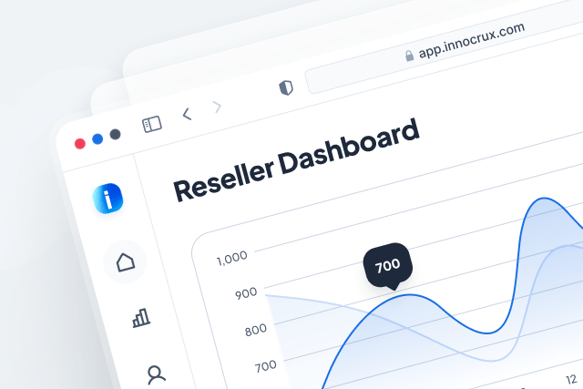 Reseller dashboard tracking partner revenue over time